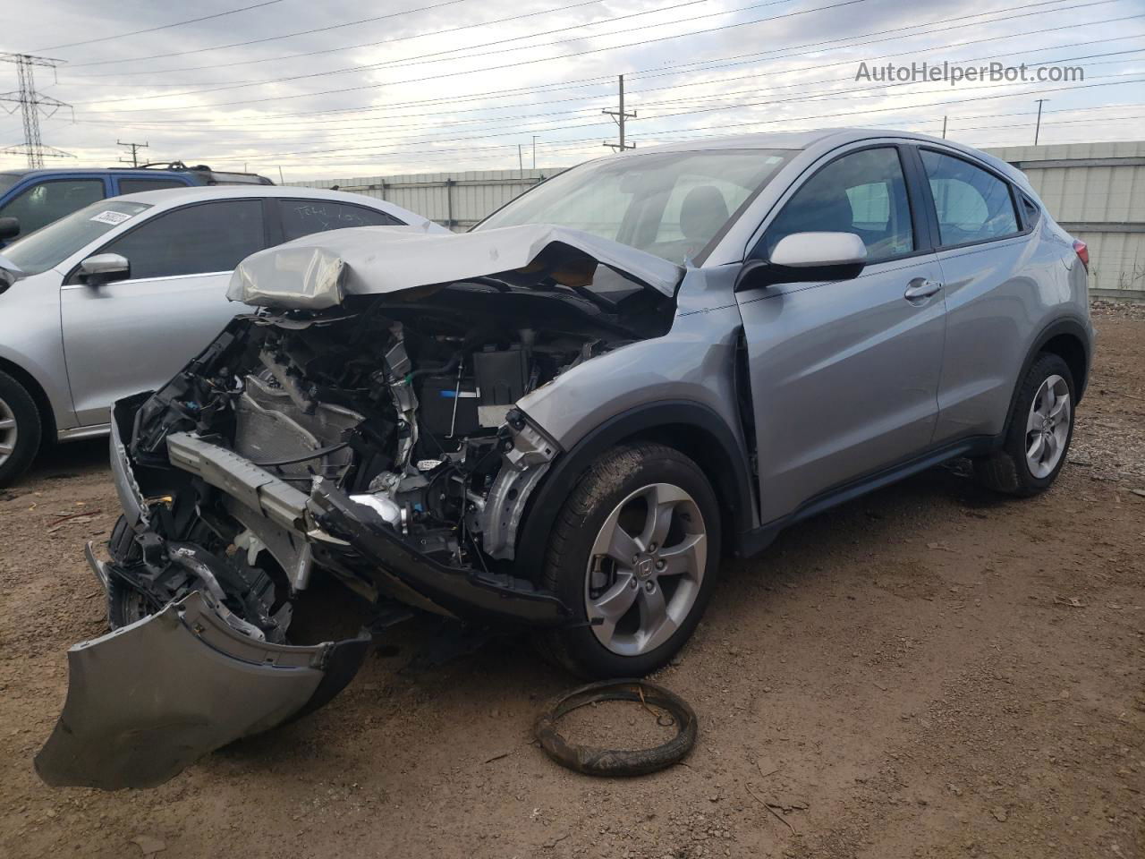 2021 Honda Hr-v Lx Gray vin: 3CZRU6H39MM733061