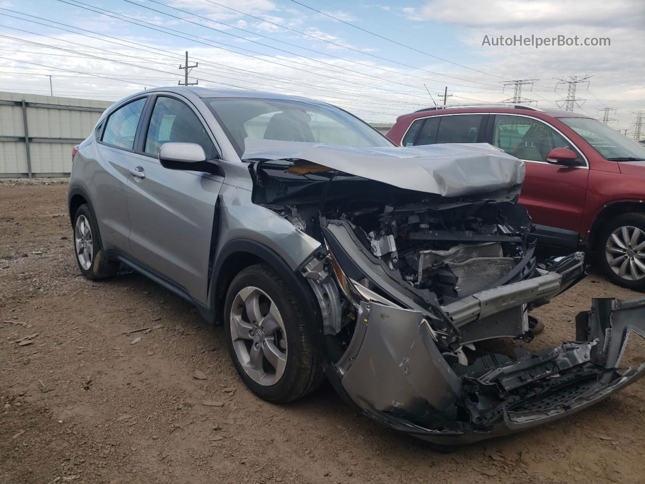 2021 Honda Hr-v Lx Gray vin: 3CZRU6H39MM733061