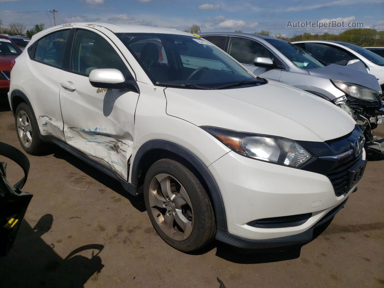 2016 Honda Hr-v Lx White vin: 3CZRU6H3XGM716693