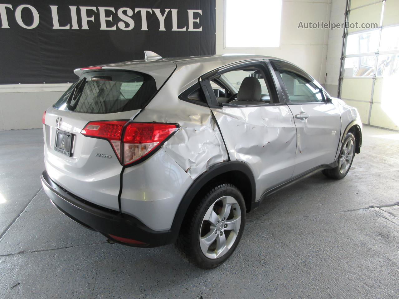 2016 Honda Hr-v Lx Silver vin: 3CZRU6H3XGM719500