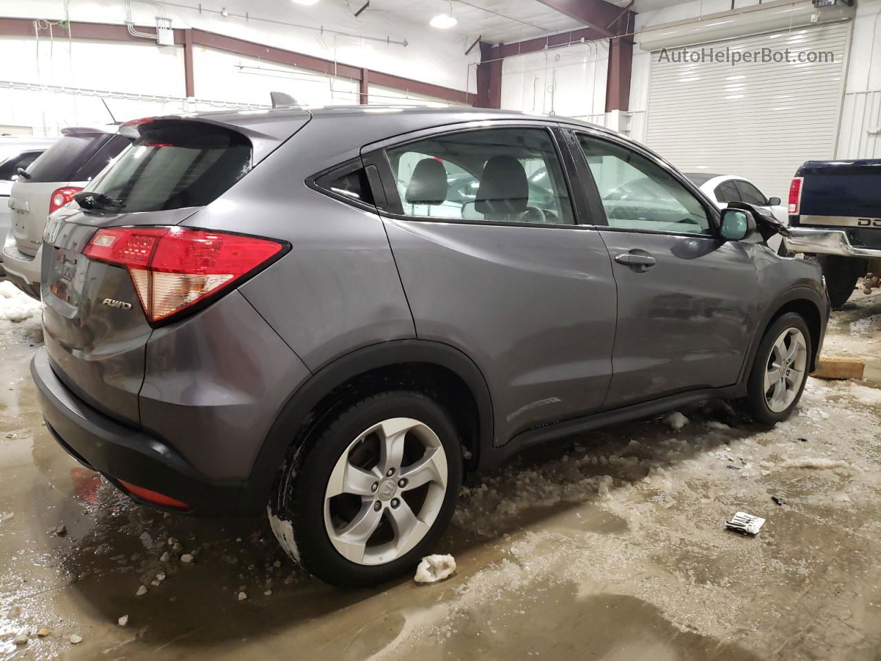 2016 Honda Hr-v Lx Gray vin: 3CZRU6H3XGM754506