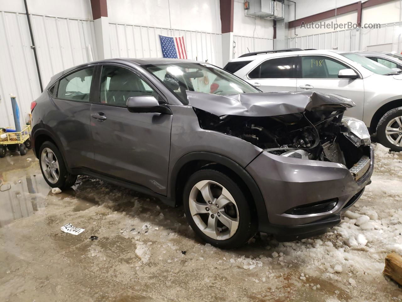 2016 Honda Hr-v Lx Gray vin: 3CZRU6H3XGM754506