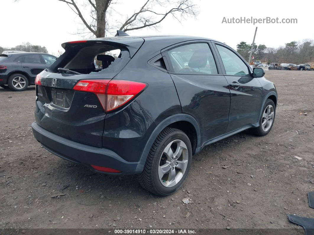 2017 Honda Hr-v Lx Black vin: 3CZRU6H3XHG702454