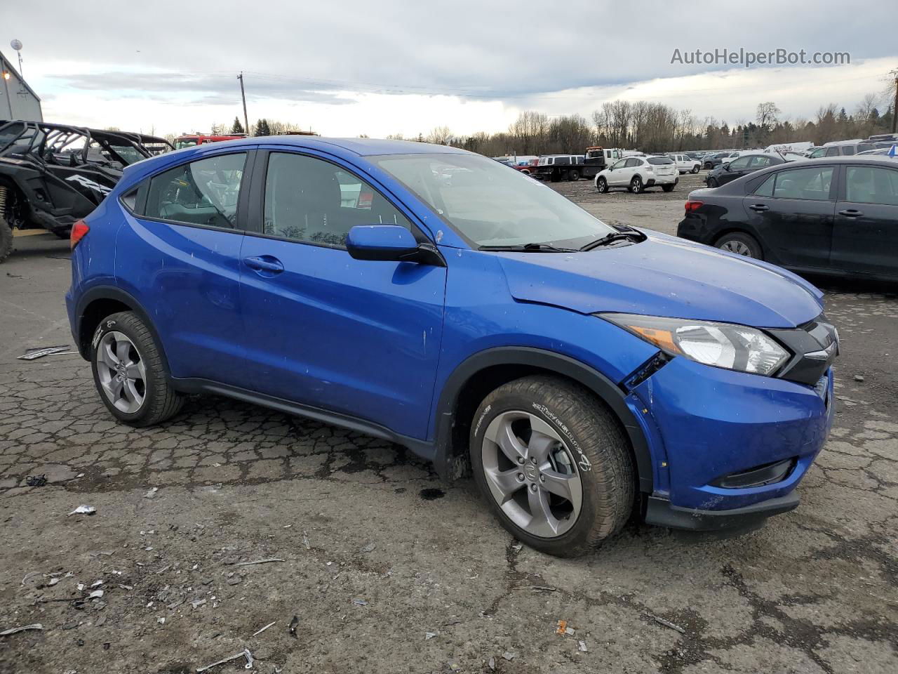 2018 Honda Hr-v Lx Blue vin: 3CZRU6H3XJG714626