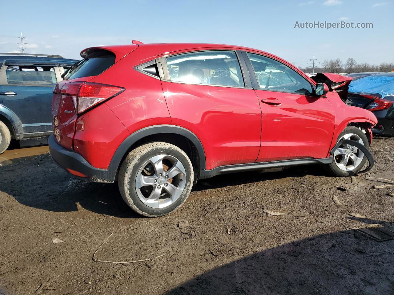 2018 Honda Hr-v Lx Red vin: 3CZRU6H3XJG727697