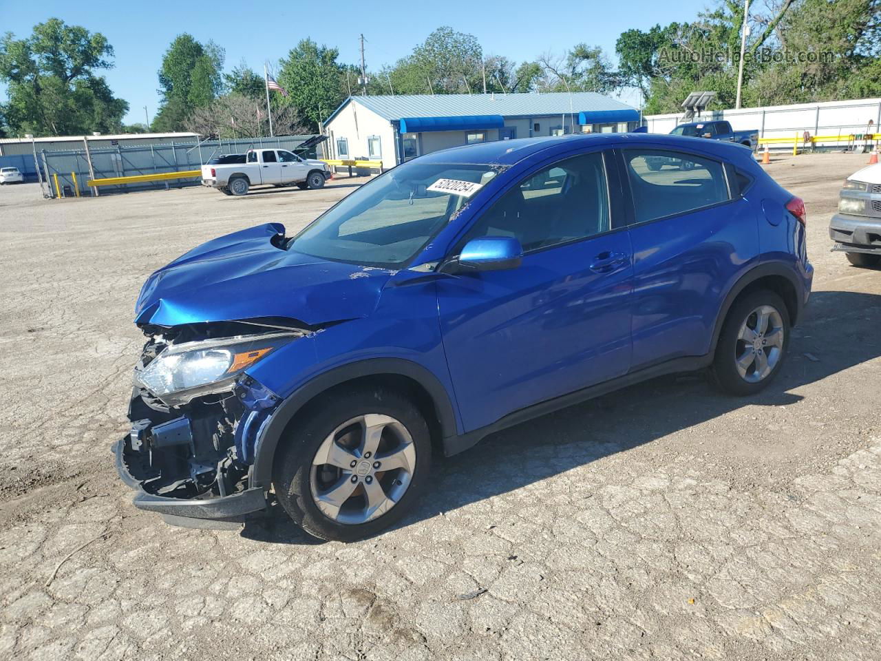 2018 Honda Hr-v Lx Blue vin: 3CZRU6H3XJM704213