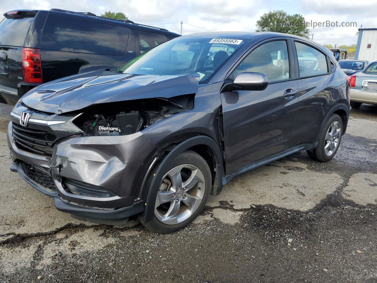 2018 Honda Hr-v Lx Gray vin: 3CZRU6H3XJM725353