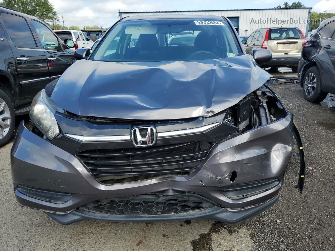 2018 Honda Hr-v Lx Gray vin: 3CZRU6H3XJM725353