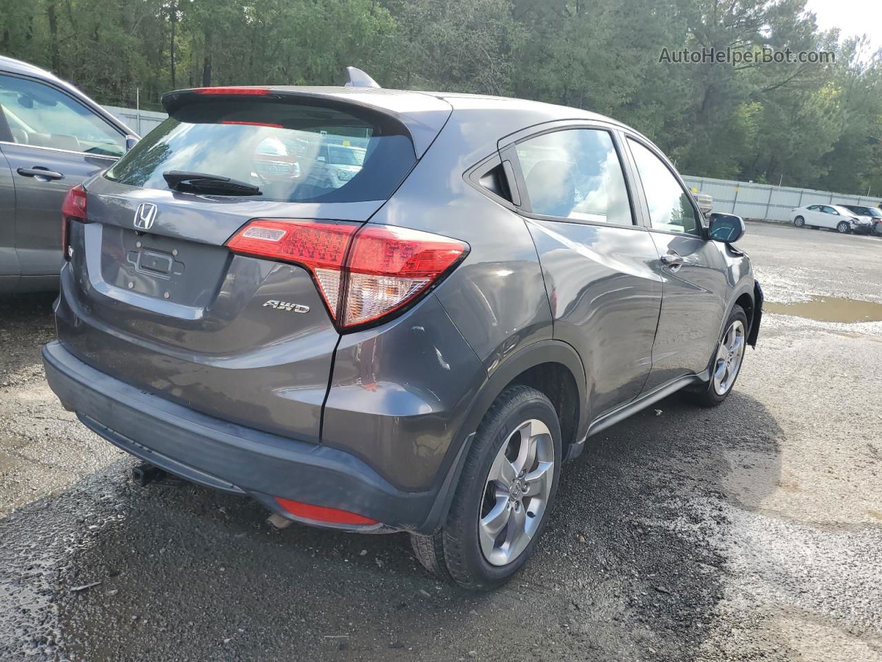 2018 Honda Hr-v Lx Gray vin: 3CZRU6H3XJM725353