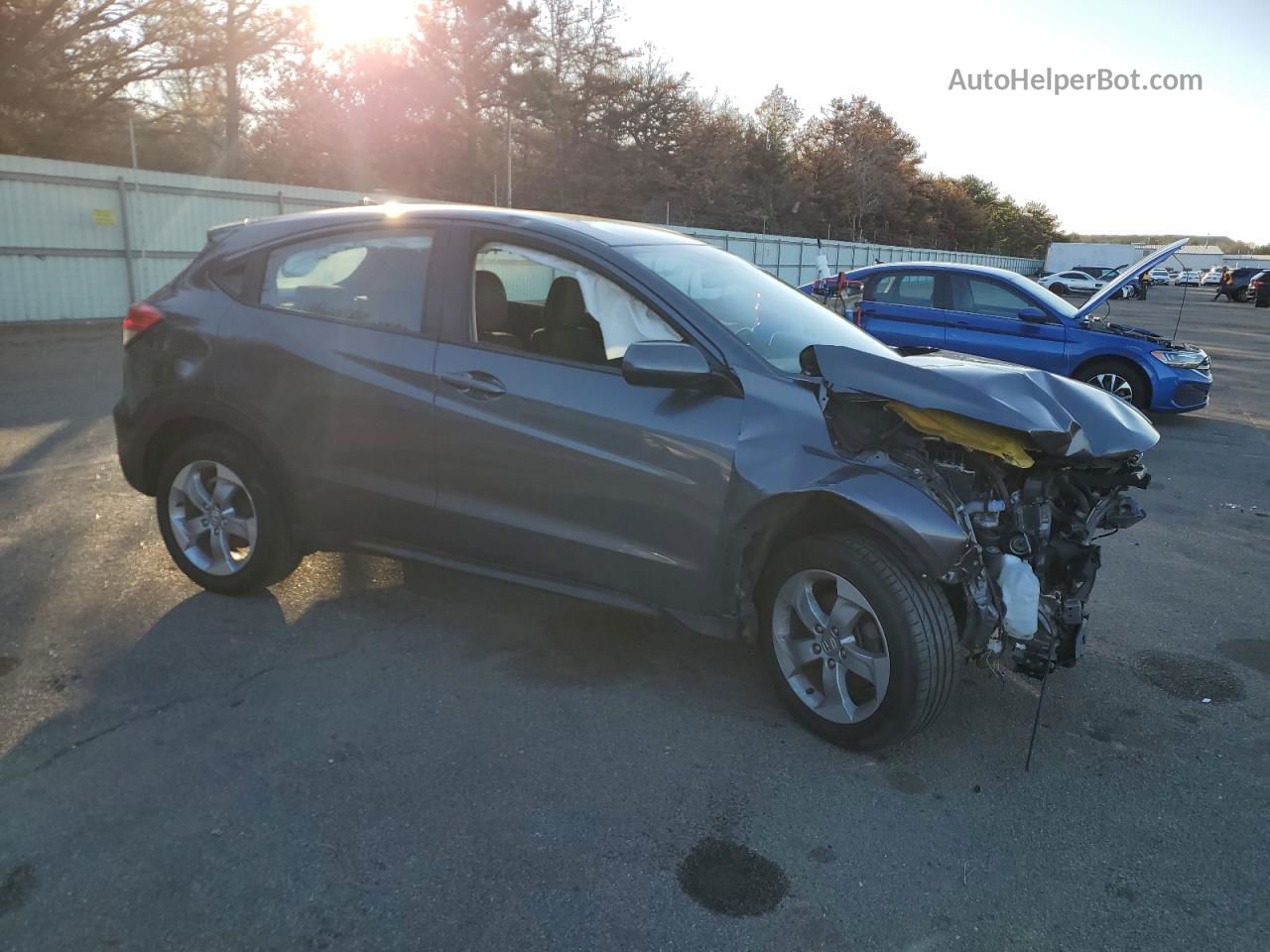 2019 Honda Hr-v Lx Gray vin: 3CZRU6H3XKG718130