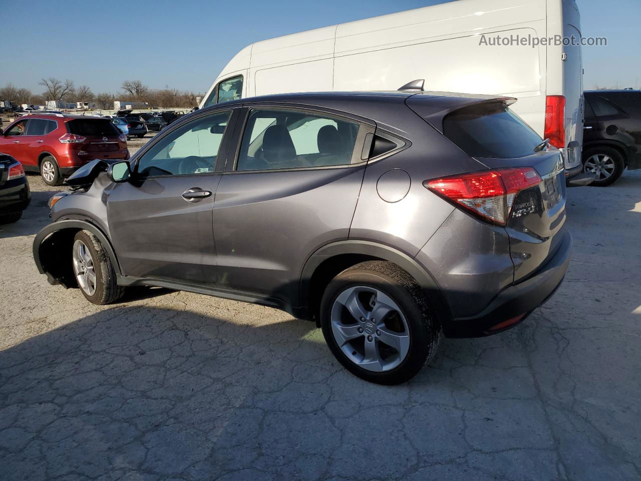 2019 Honda Hr-v Lx Gray vin: 3CZRU6H3XKM736094