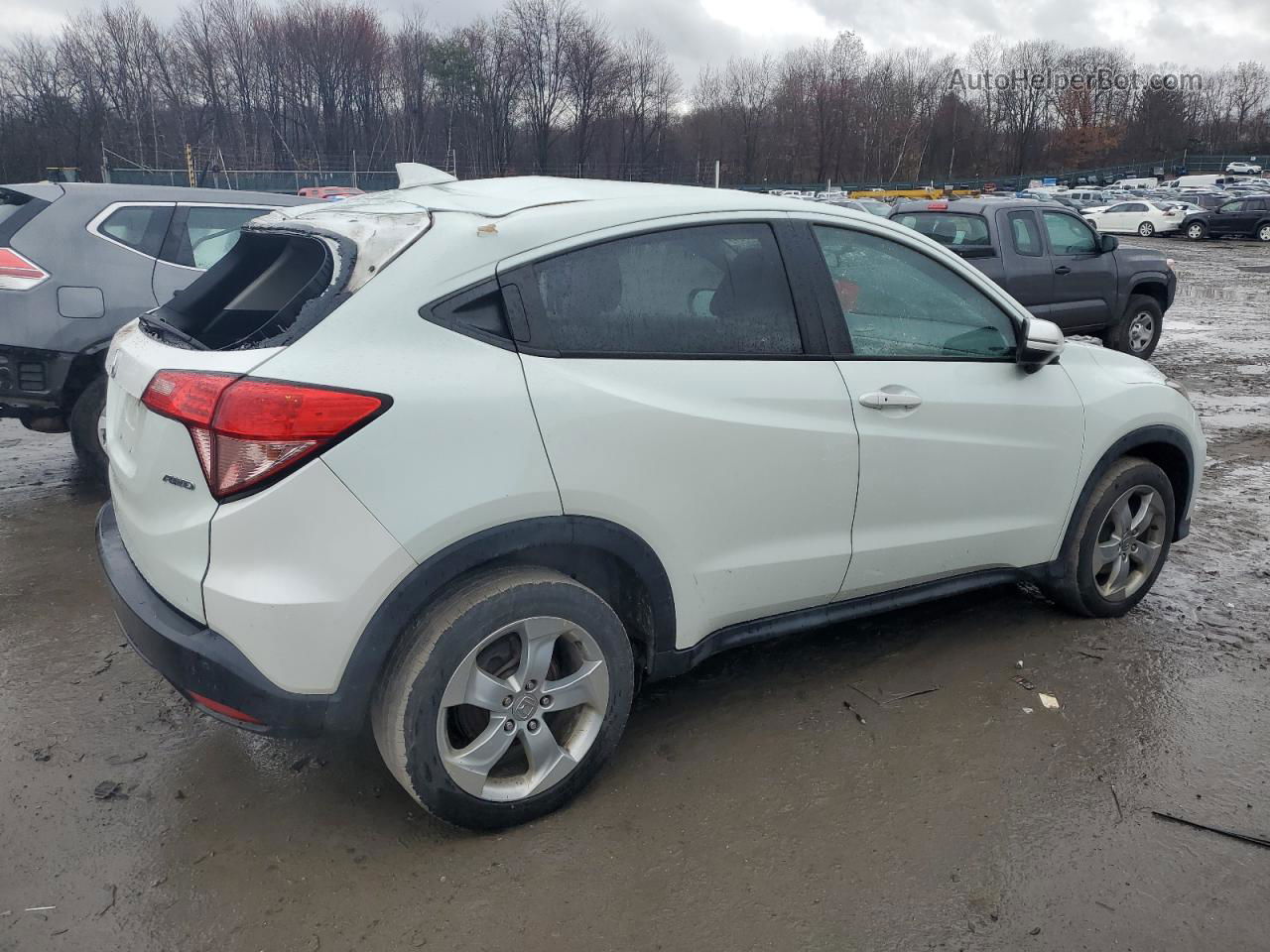 2016 Honda Hr-v Ex White vin: 3CZRU6H50GM753754