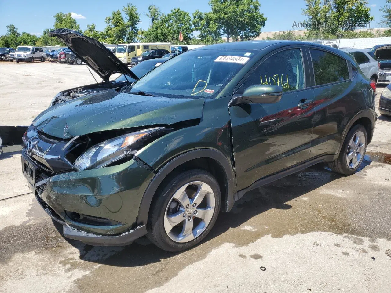 2016 Honda Hr-v Ex Green vin: 3CZRU6H50GM761224