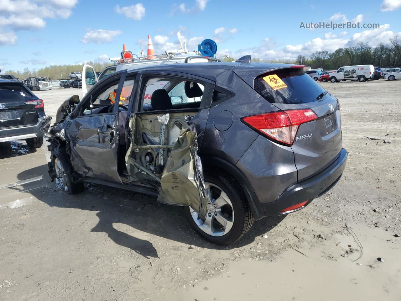 2016 Honda Hr-v Ex Gray vin: 3CZRU6H50GM768268