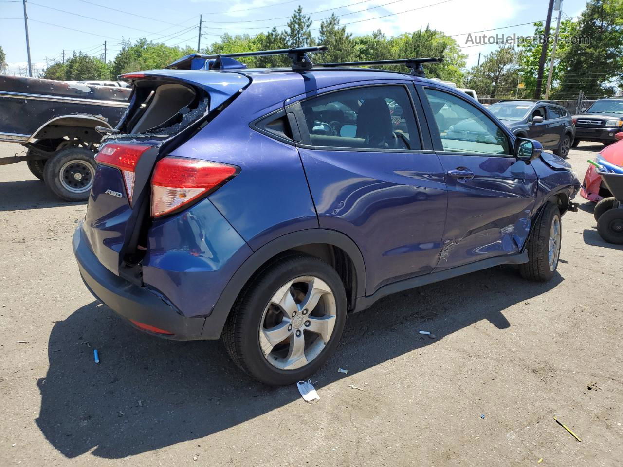 2016 Honda Hr-v Ex Blue vin: 3CZRU6H50GM768836