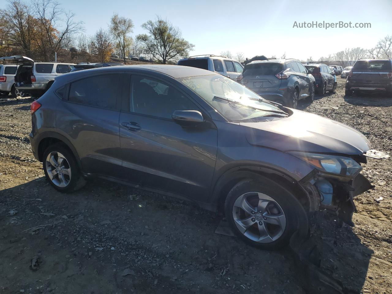 2017 Honda Hr-v Ex Gray vin: 3CZRU6H50HM717614