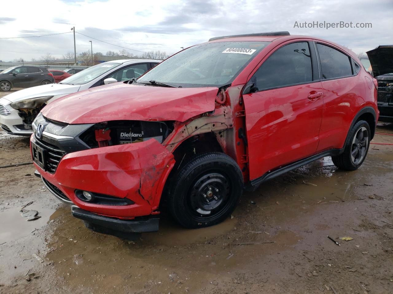 2018 Honda Hr-v Ex Red vin: 3CZRU6H50JG728147