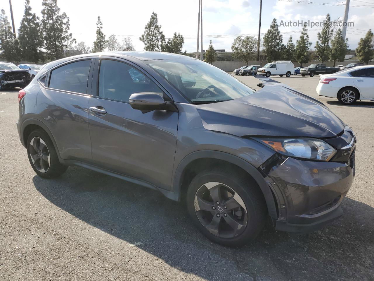 2018 Honda Hr-v Ex Gray vin: 3CZRU6H50JM723872