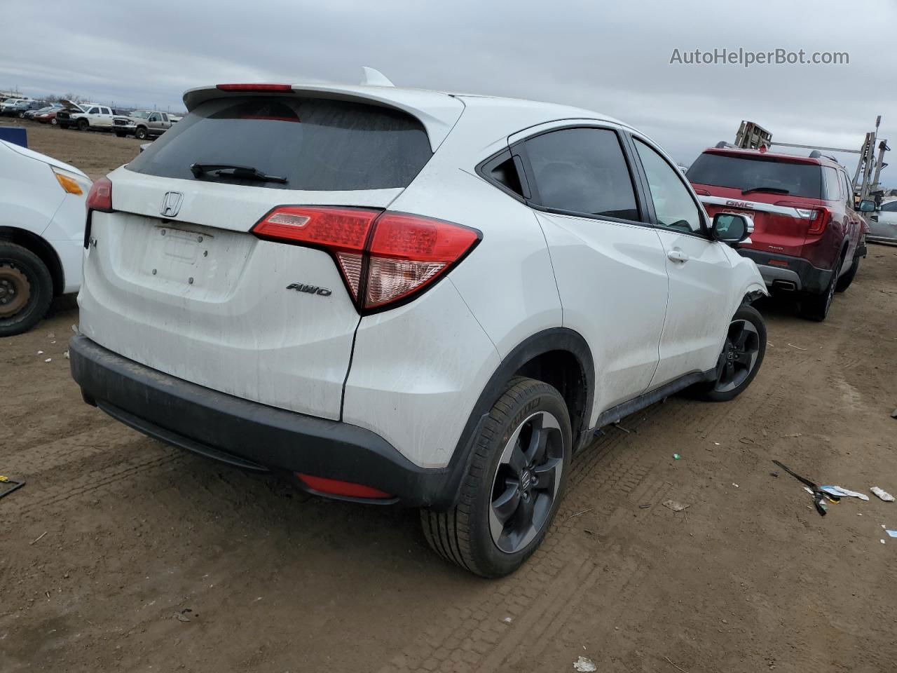 2018 Honda Hr-v Ex White vin: 3CZRU6H50JM724908