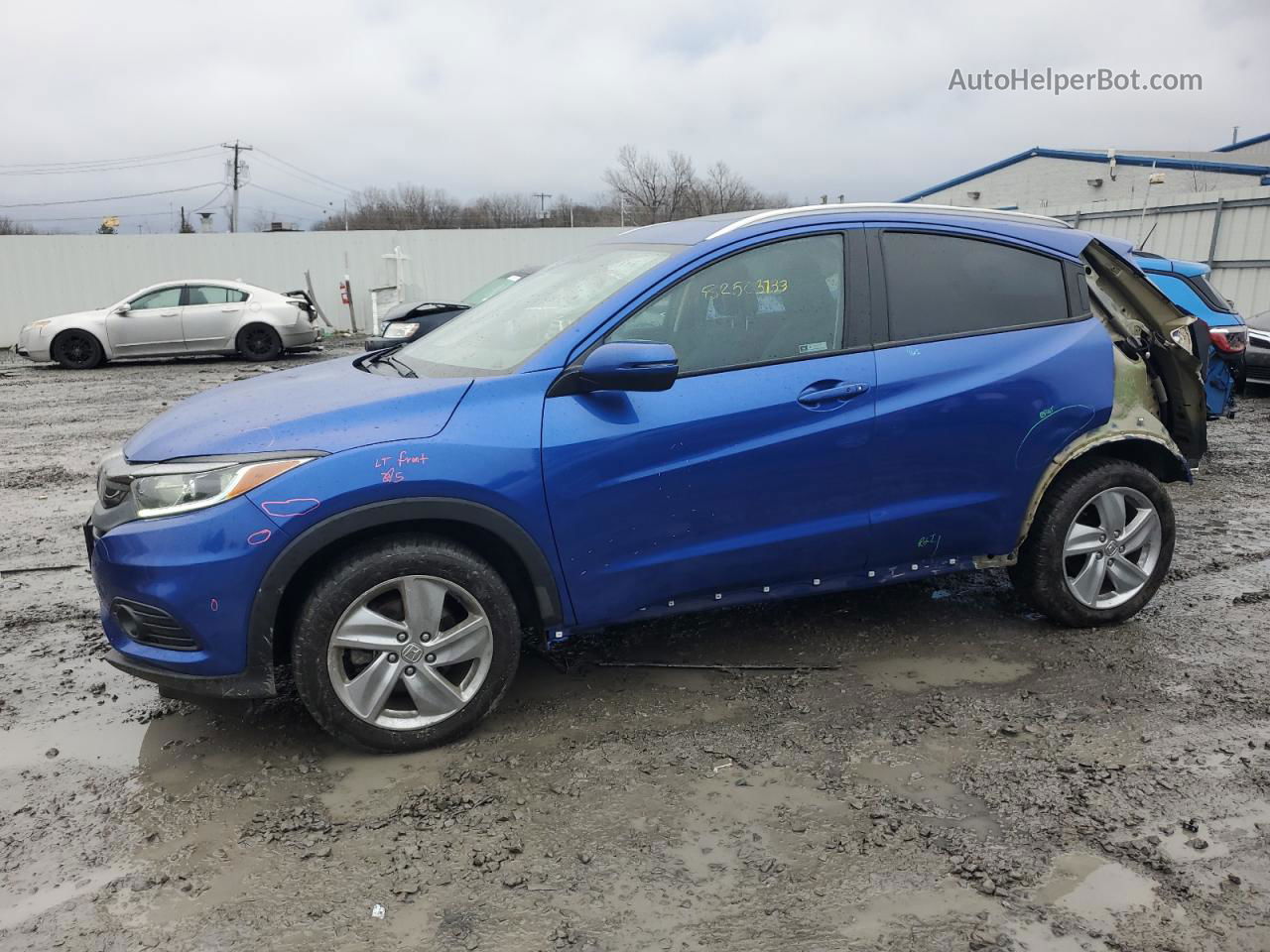 2019 Honda Hr-v Ex Синий vin: 3CZRU6H50KM740463