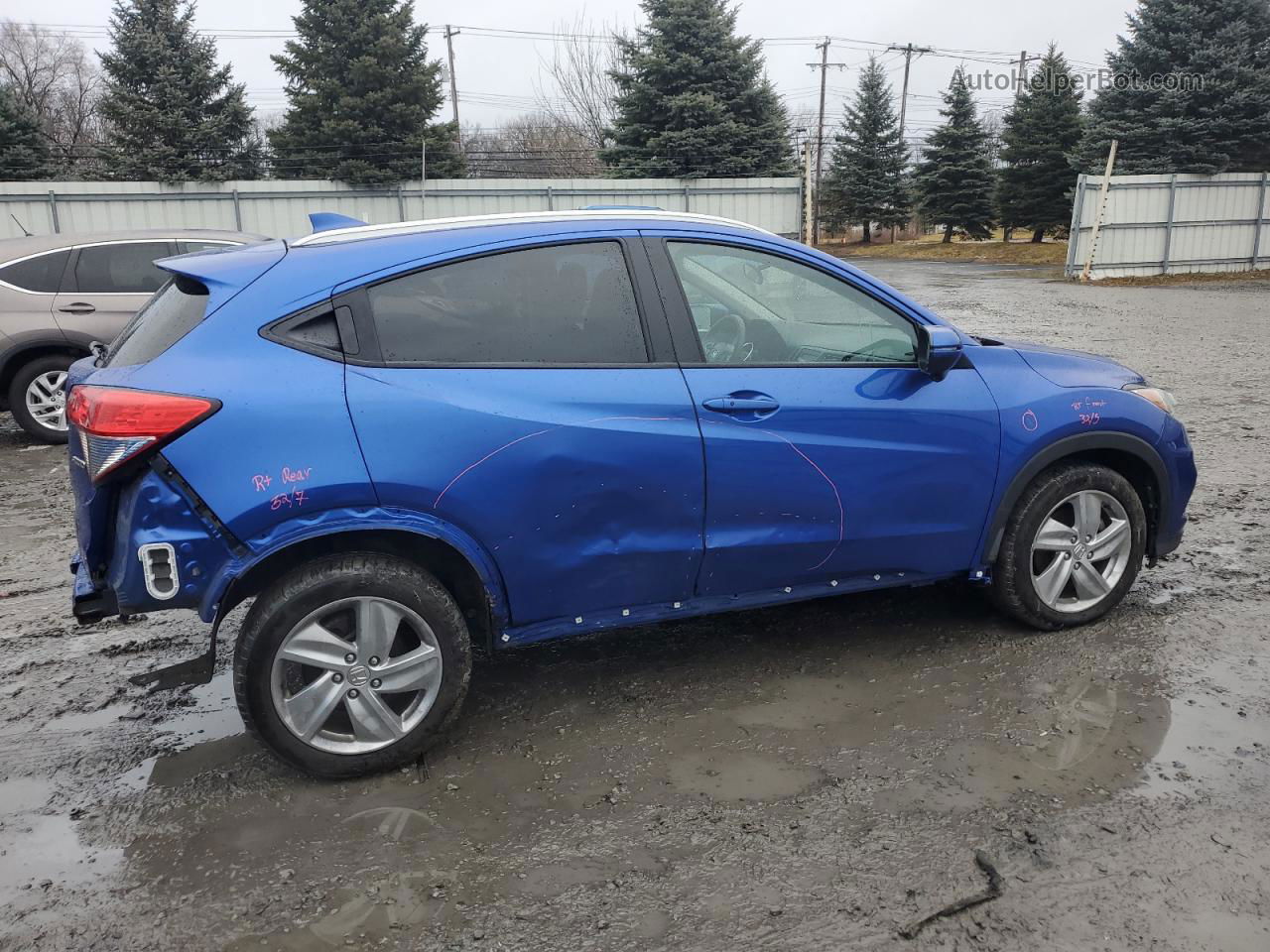 2019 Honda Hr-v Ex Синий vin: 3CZRU6H50KM740463