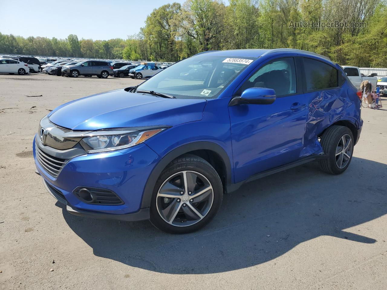 2021 Honda Hr-v Ex Синий vin: 3CZRU6H50MM724749