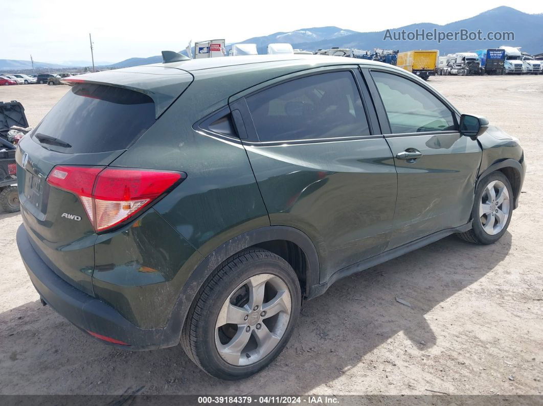 2016 Honda Hr-v Ex Green vin: 3CZRU6H51GM732444