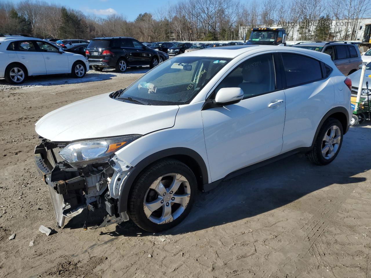 2016 Honda Hr-v Ex White vin: 3CZRU6H51GM743637