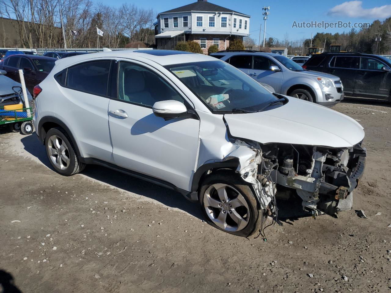 2016 Honda Hr-v Ex White vin: 3CZRU6H51GM743637