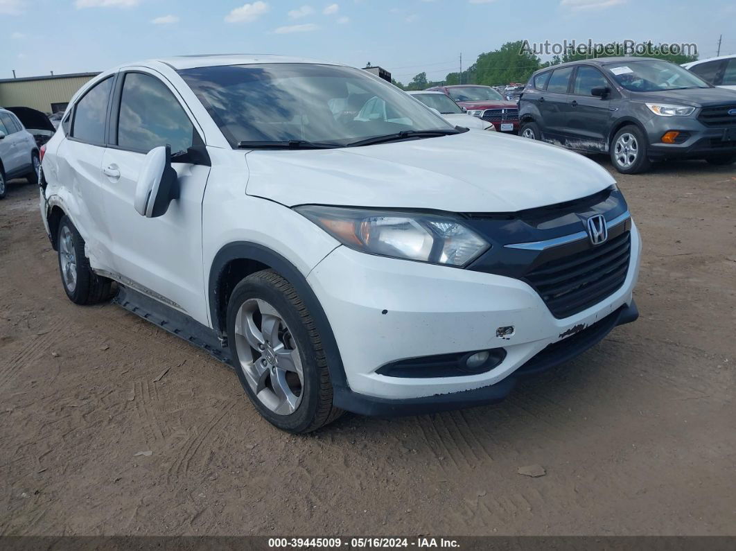 2016 Honda Hr-v Ex White vin: 3CZRU6H51GM757649