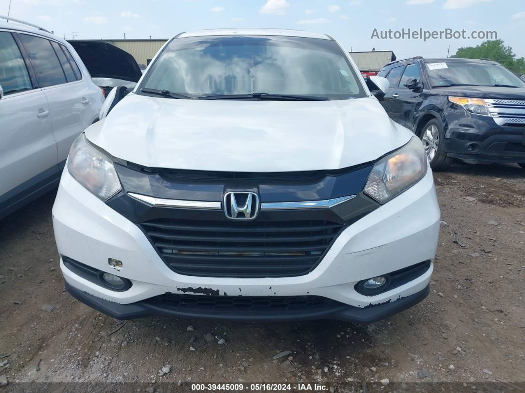 2016 Honda Hr-v Ex White vin: 3CZRU6H51GM757649