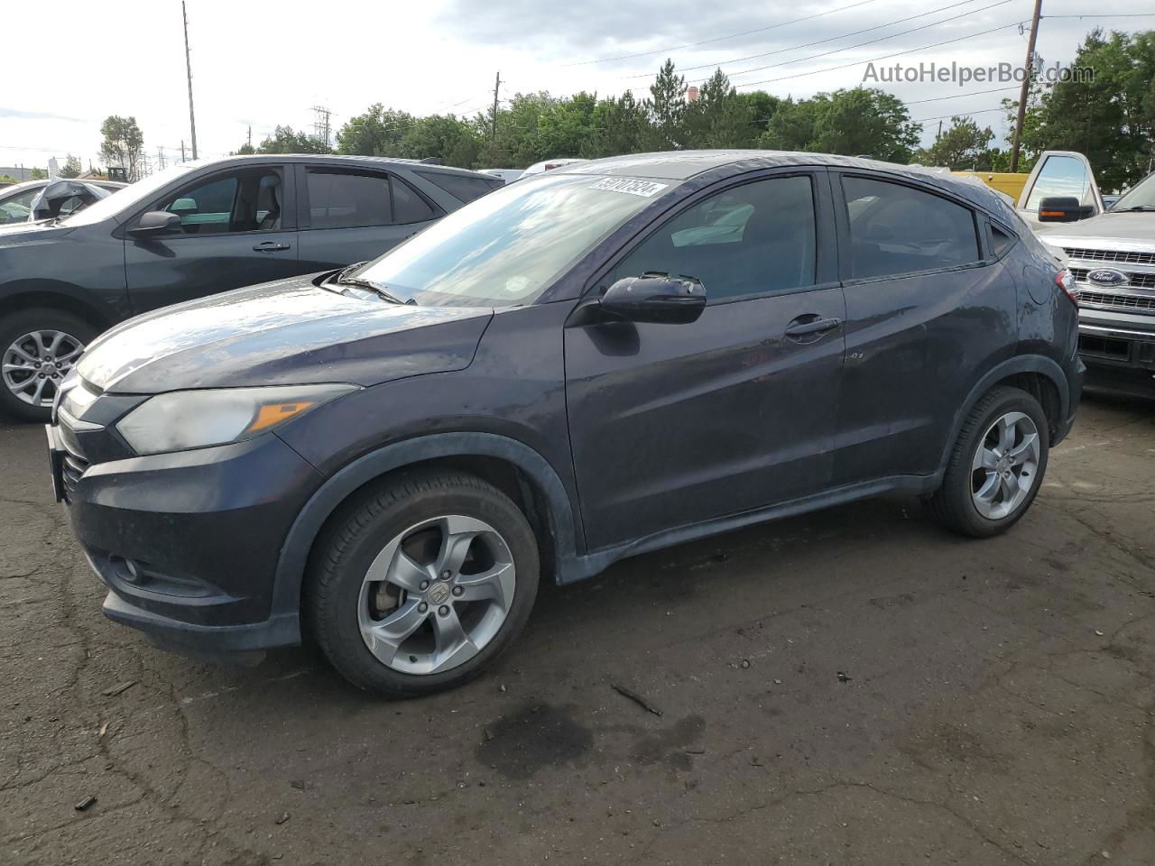 2016 Honda Hr-v Ex Gray vin: 3CZRU6H51GM770269