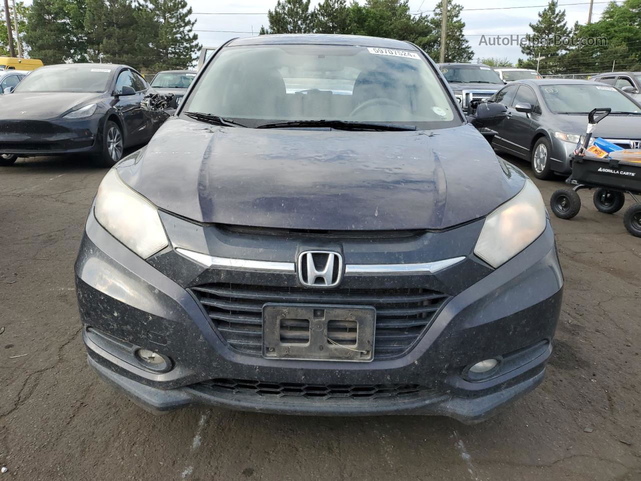 2016 Honda Hr-v Ex Gray vin: 3CZRU6H51GM770269