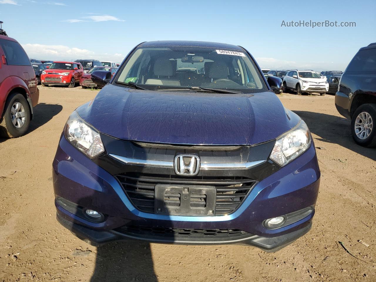 2017 Honda Hr-v Ex Синий vin: 3CZRU6H51HM725771