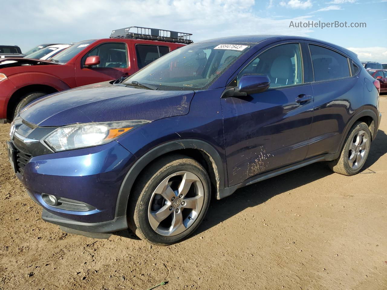 2017 Honda Hr-v Ex Blue vin: 3CZRU6H51HM725771