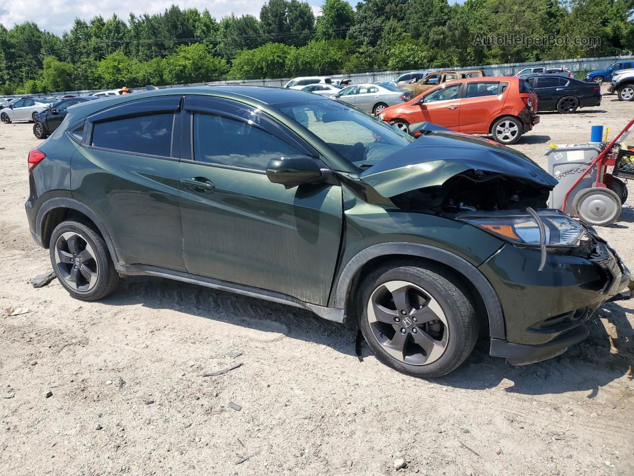 2018 Honda Hr-v Ex Green vin: 3CZRU6H51JG706089