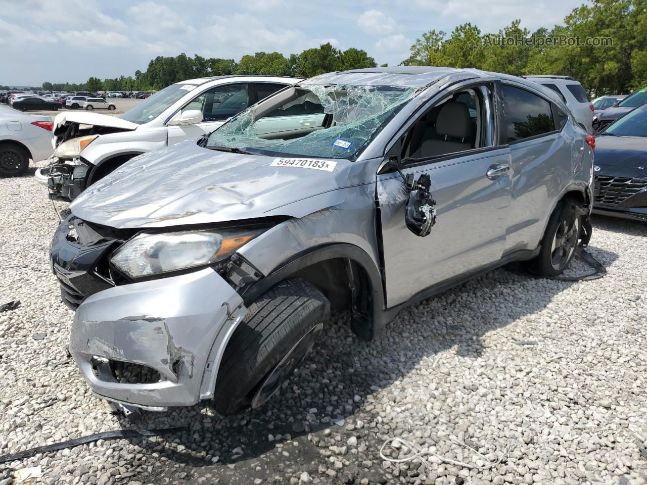 2018 Honda Hr-v Ex Silver vin: 3CZRU6H51JG710515