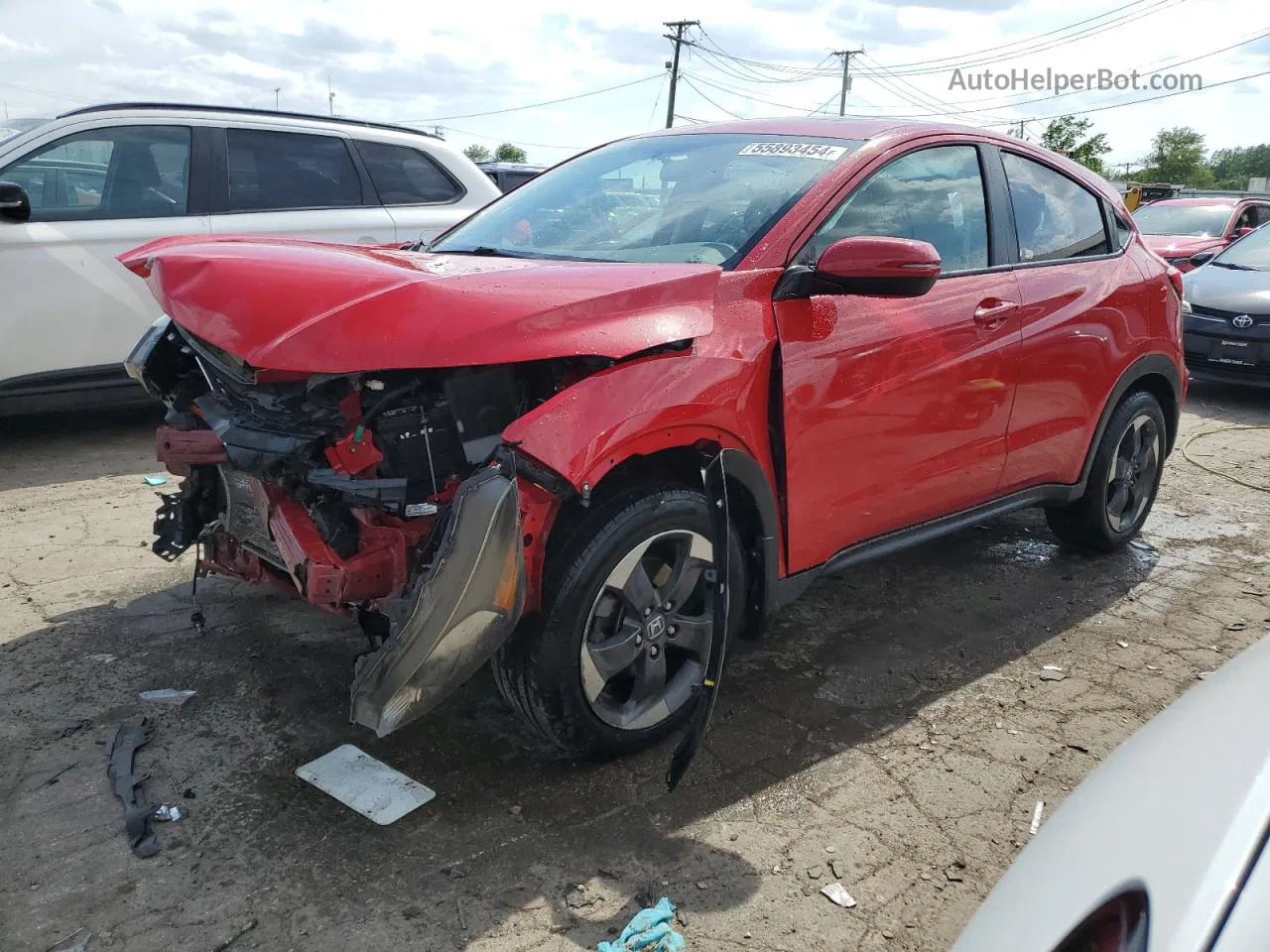 2018 Honda Hr-v Ex Red vin: 3CZRU6H51JG714225