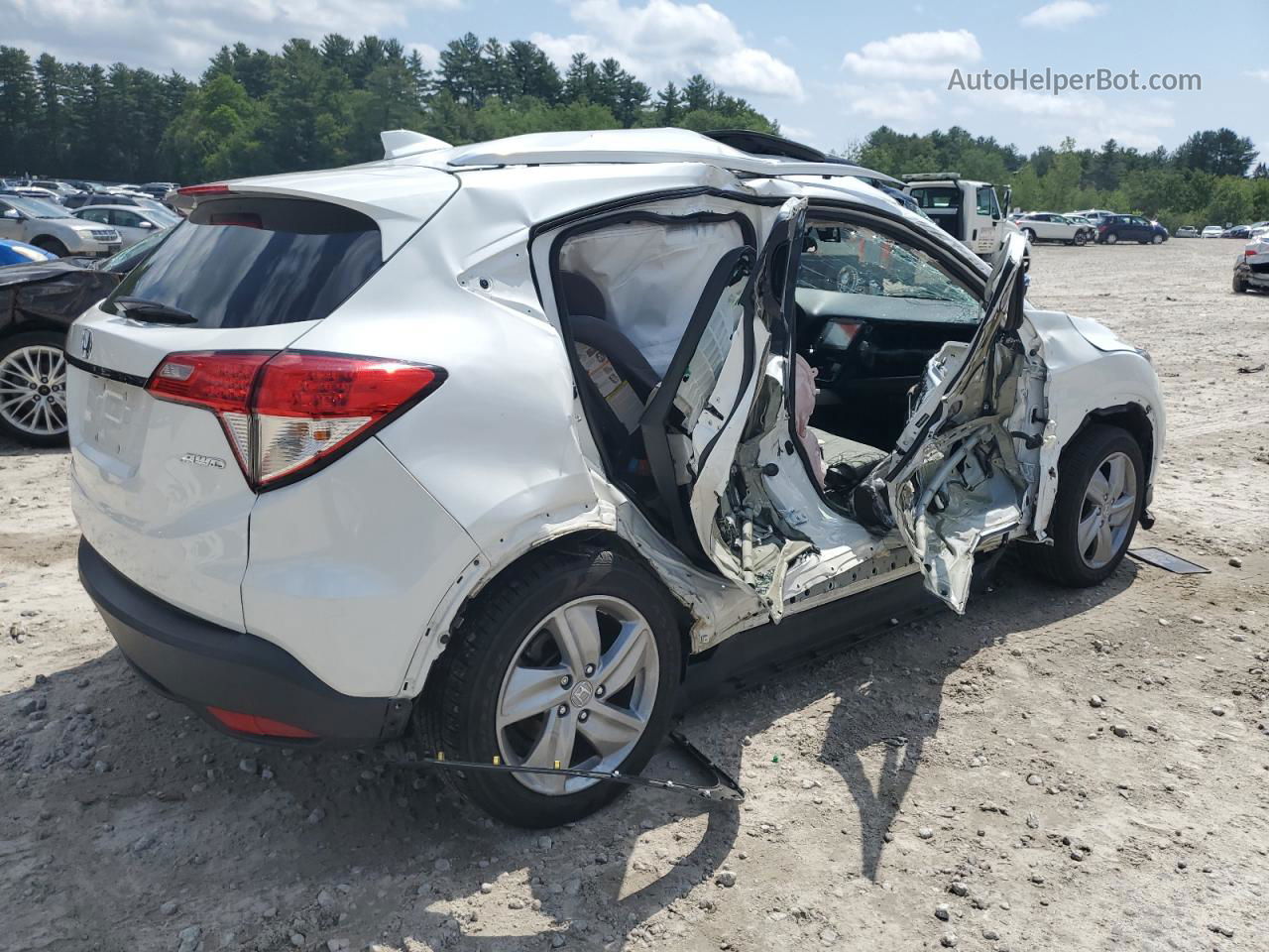 2019 Honda Hr-v Ex White vin: 3CZRU6H51KM705740