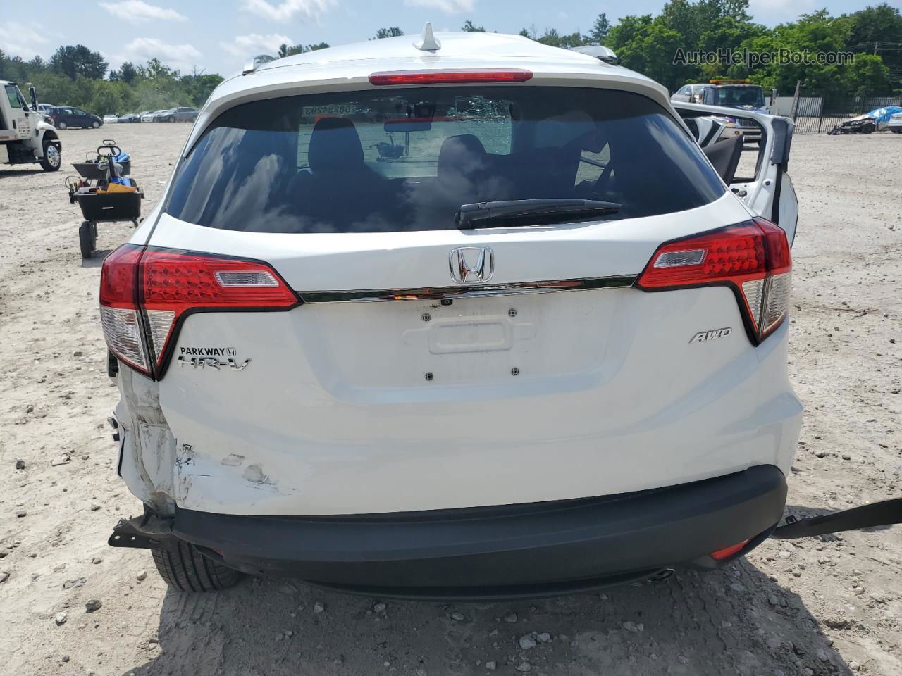 2019 Honda Hr-v Ex White vin: 3CZRU6H51KM705740