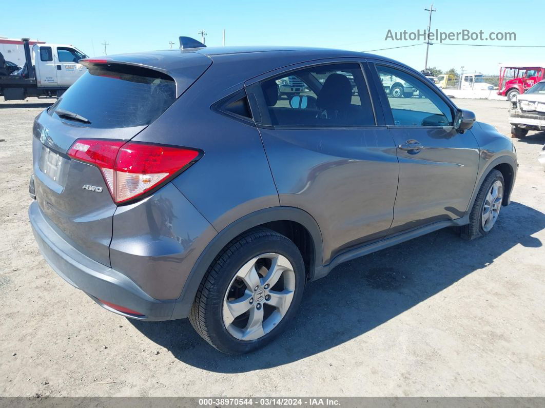 2016 Honda Hr-v Ex Gray vin: 3CZRU6H52GM706421