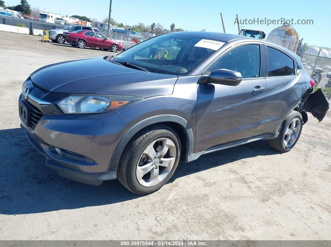 2016 Honda Hr-v Ex Gray vin: 3CZRU6H52GM706421