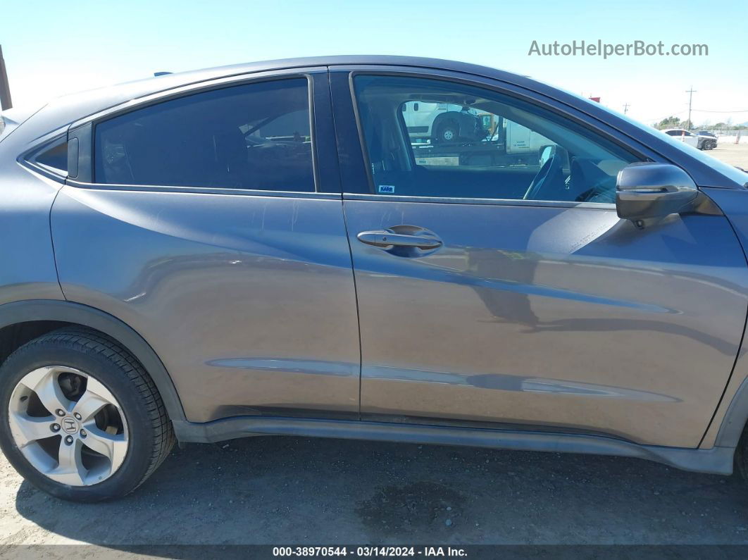 2016 Honda Hr-v Ex Gray vin: 3CZRU6H52GM706421