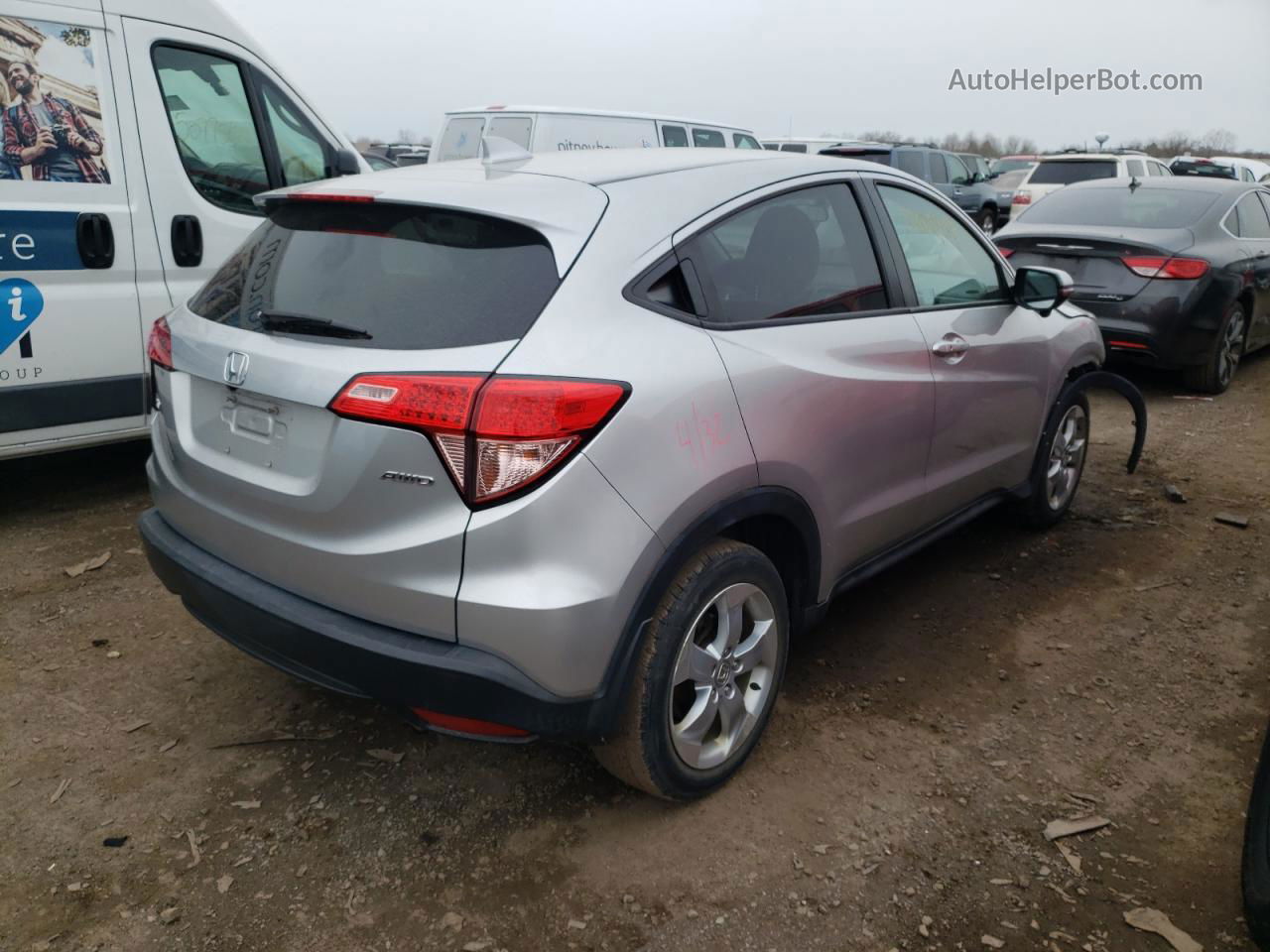 2016 Honda Hr-v Ex Gray vin: 3CZRU6H52GM738687