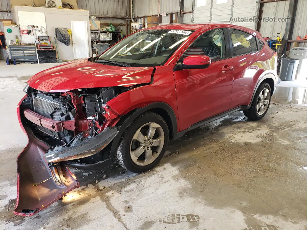 2016 Honda Hr-v Ex Red vin: 3CZRU6H52GM753318