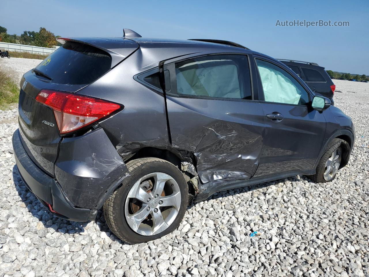 2016 Honda Hr-v Ex Gray vin: 3CZRU6H52GM757594