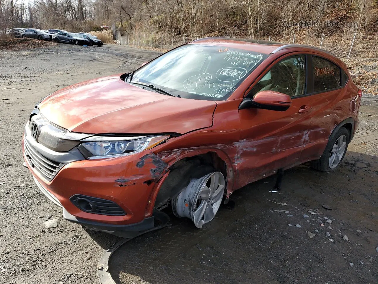 2019 Honda Hr-v Ex Orange vin: 3CZRU6H52KM703639