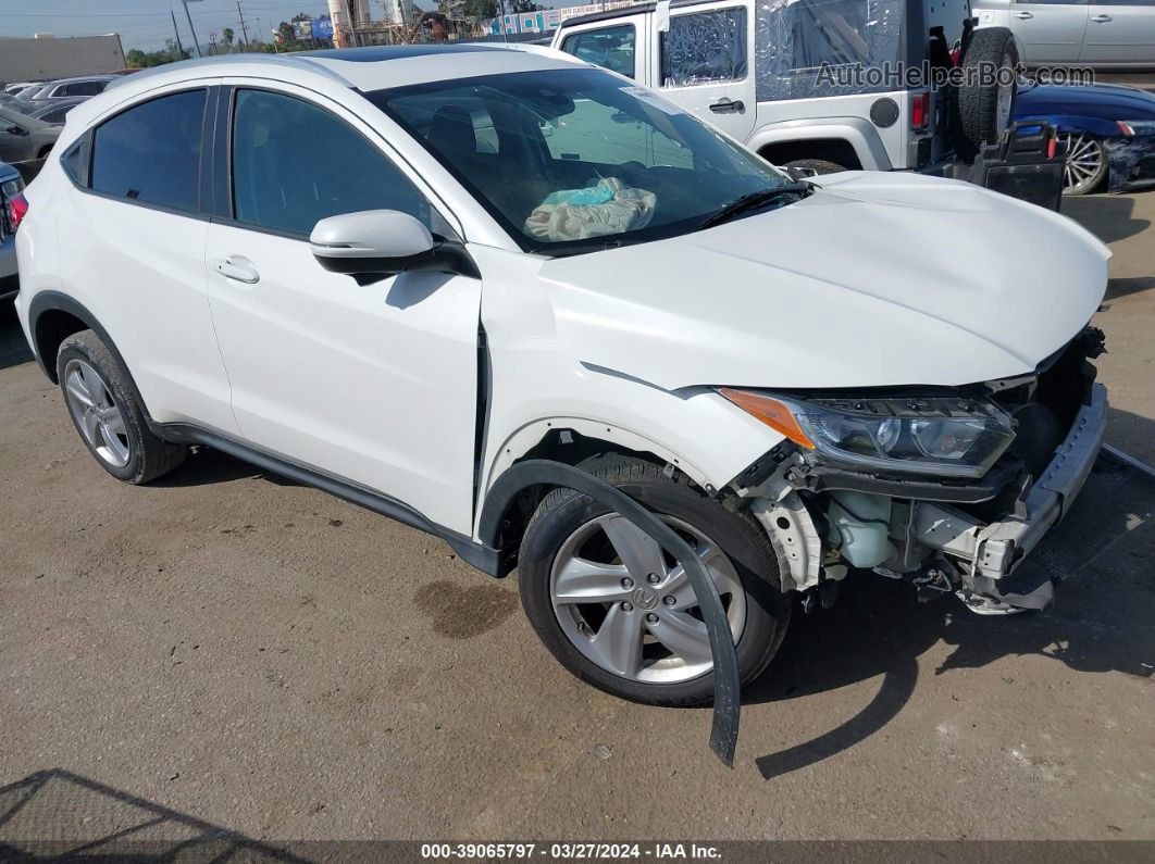 2019 Honda Hr-v Ex White vin: 3CZRU6H52KM707304