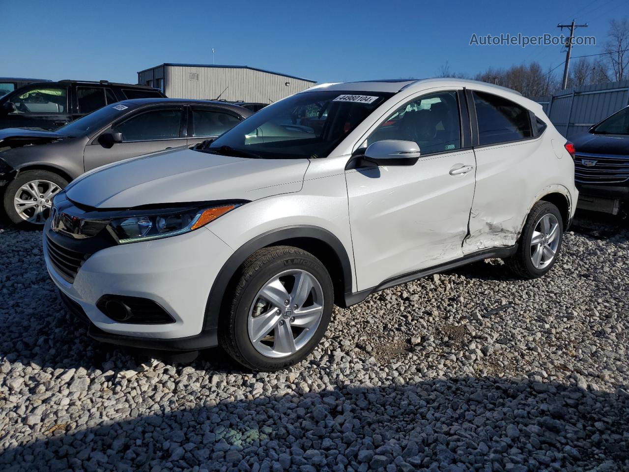 2019 Honda Hr-v Ex White vin: 3CZRU6H52KM721719