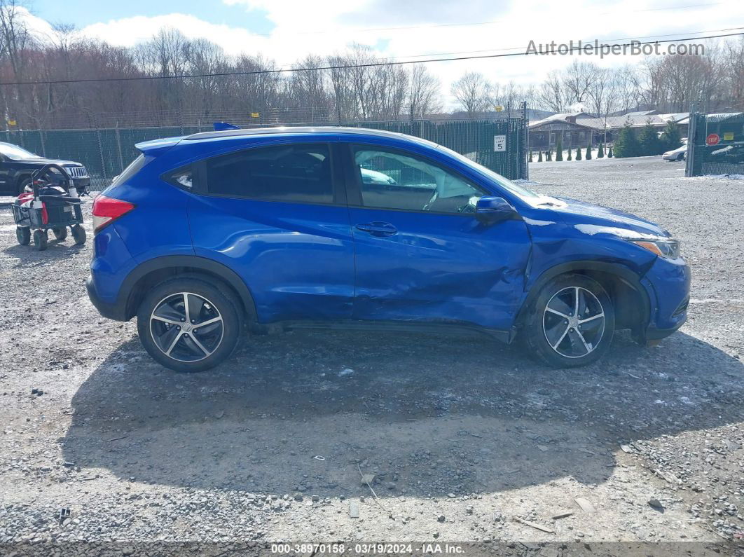 2021 Honda Hr-v Awd Ex Blue vin: 3CZRU6H52MM700761